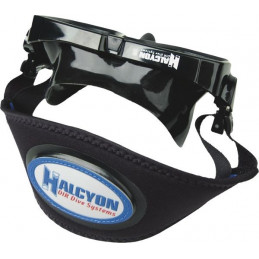 Halcyon fascia maschera Slap-Strap TM Logo Blu (maschera  non inclusa)