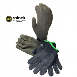 REPLACEMENT BLACK LATTEX DRYGLOVES FOR ROLOCK SYSTEM WITH INNER LINING
